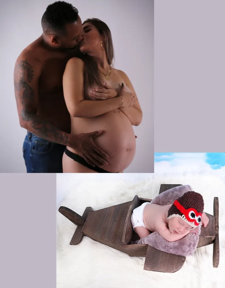 Reportaje de fotografía Pre-mamá y Newborn