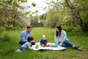 Fotografía de bebés en primavera