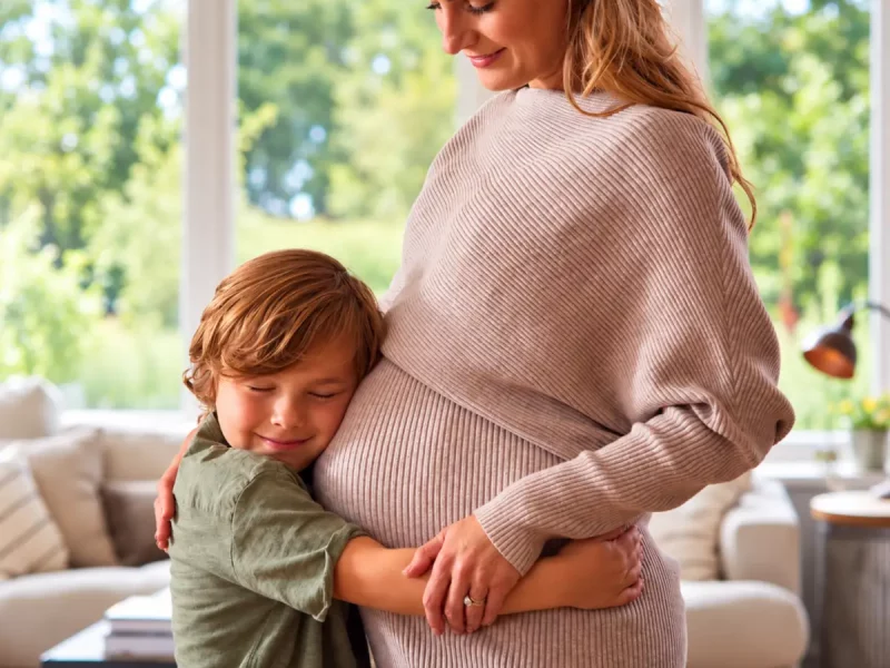 Fotos de embarazo con hijos